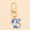 Porte-clés Chat Kawaii Émail Coeur - Accessoire Bijoux pour Femmes et Hommes