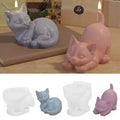 Moules à Bougies en Silicone Chaton 3D - Artisanat Mignon pour Animaux de Compagnie
