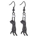 Boucles d'oreilles en forme de chat avec zirconium