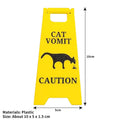 Nouveau Signe Drôle de Vomissement de Chat - Cadeau Jaune Vif