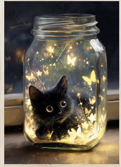 Affiche décorative chat moderne