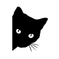 Autocollant décoratif chat espiègle pour véhicule et ordinateur