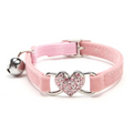 Collier pour chat en velours avec clochette et sécurité ajustable