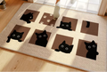Tapis d'entrée antidérapant Chat Noir