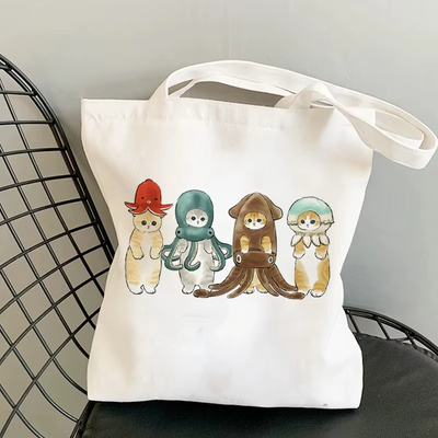 Sac tote avec motif chaton en toile