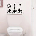 Autocollant mural chat noir drôle pour décoration intérieure - 1 pièce