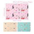 Feuilles de papier d'emballage thème animal de compagnie - Chats mignons 50x70cm - Lot de 3 ou 6 pièces