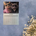 Calendrier suspendu 2026 - Chats mignons avec lunettes à la mode