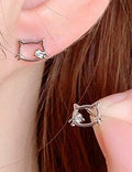 Boucles d'oreilles en argent 925 en forme de chat