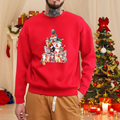 Sweatshirt Noël avec imprimé chat