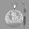 Collier personnalisé en acier inoxydable avec pendentif chat