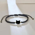 Bracelet chat mignon fait à la main pour couple - lot de 2 cordes tissées délicates