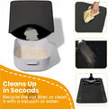 Tapis de litière double couche antidérapant pour chat grand format