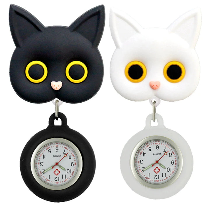 Montre Bobine Badge 3D Petit Chat Infirmière Médecin Hôpital - CatNShop