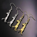 Boucles d'oreilles en forme de chat avec zirconium