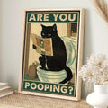 Affiche drôle Chat Noir avec citation humoristique pour décoration