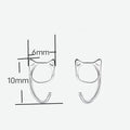 Boucles d'oreilles en forme de chat en argent