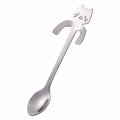 Cuillère à café en acier inoxydable forme chat - Mini cuillère dessert et glace