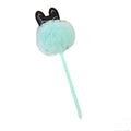 Stylo à bille peluche chat avec pompon