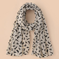 Écharpe en chiffon avec motif chat
