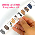 500 Autocollants en rouleau de chat Kawaii – Vinyle imperméable par CatNShop