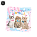 Décoration de fête d'anniversaire chat mignon - Bannière, assiettes et tasses en papier