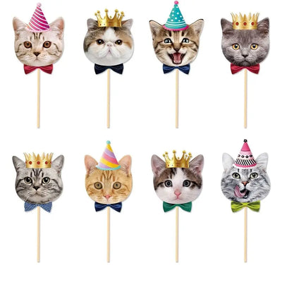 8 Décorations de Gâteau Thématiques Chats