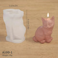 Moule silicone chaton 3D pour bougies et artisanat