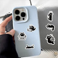 Rouleau de 500 autocollants Chat Noir dessin animé - déco portable, scrapbooking et plus