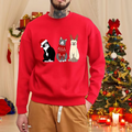 Sweatshirt Noël avec imprimé chat