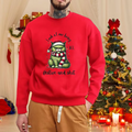 Sweatshirt Noël avec imprimé chat