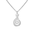 Collier pour chat avec pendentif en spirale en acier inoxydable