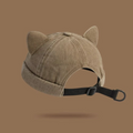 Chapeau beanie en coton unisexe avec oreilles de chat
