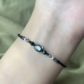 Bracelet tressé chat porte-bonheur rouge - Bijou ajustable pour femmes