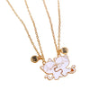 Collier Pendentif Puzzle en Forme de Chat - Amies pour Toujours