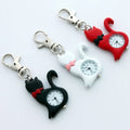 Montre de poche à quartz avec pendentif chat - porte-clés tendance GL58K