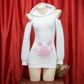 Pull à Capuche en Peluche avec Griffe de Chat pour Femme - Cosplay Sexy