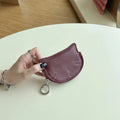 Petit porte-monnaie en cuir de mouton avec motif chat - Compact et grande capacité