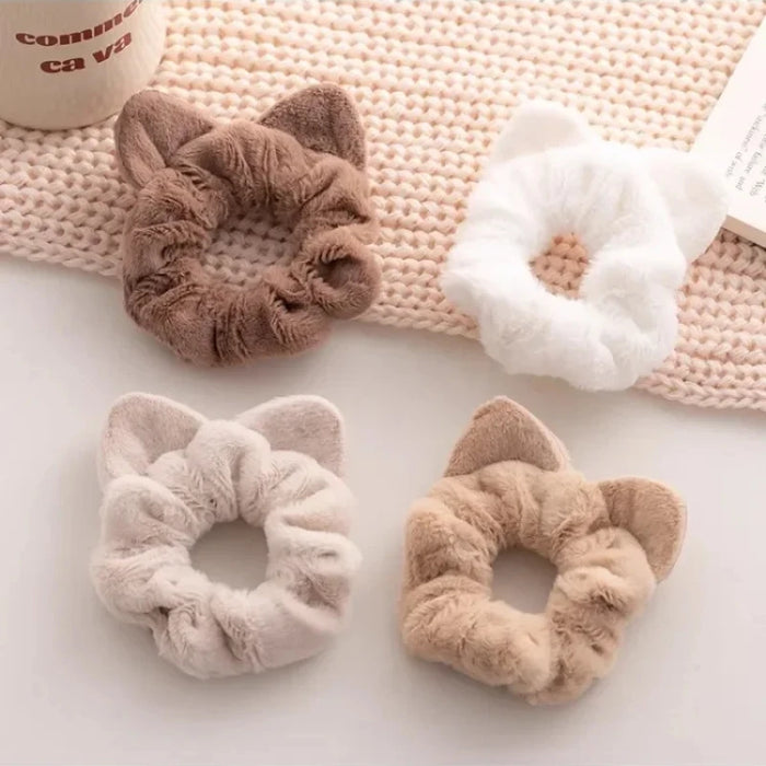 Bandeau de cheveux oreilles de chat coréennes - Peluche douce et élastique