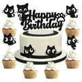 Décoration de gâteau chat noir pour fêtes et anniversaires - CatNShop