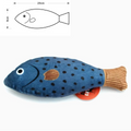 Poisson interactif en peluche pour chat