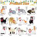Ornements de Noël en bois pour chats - Set de 24 décorations
