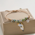 Bracelet en émail Chat Fleuri