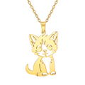 Collier en acier inoxydable petit chat