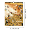 Calendrier mural 2026 avec autoportraits de chats - 12 modèles uniques