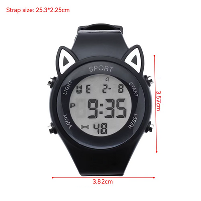 Montre enfant en silicone avec oreilles de chat