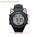 Montre en silicone avec oreilles de chat pour enfants
