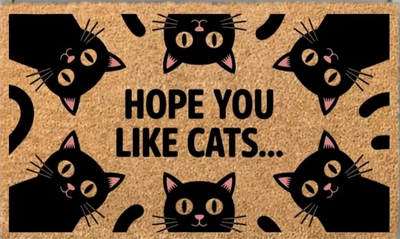 Tapis antidérapant humoristique chat pour décoration intérieure