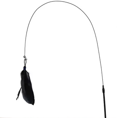 Bâton de jeu pour chat avec plume et ventouse