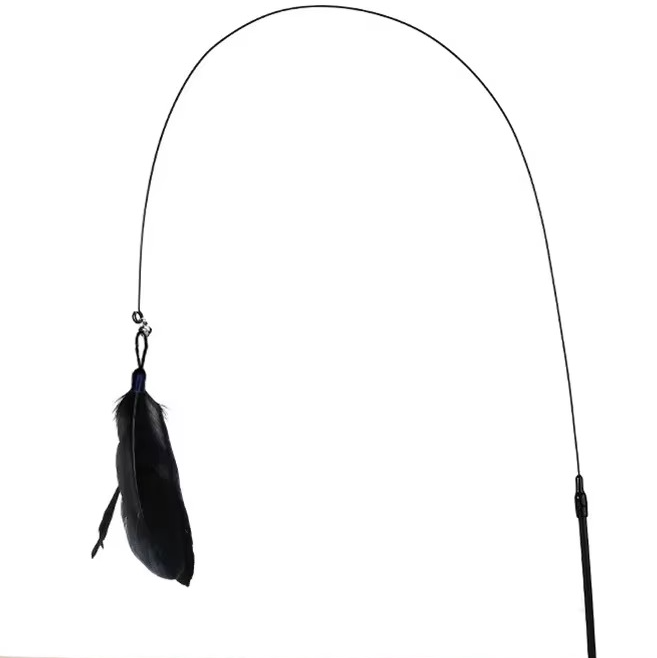 Bâton de jeu pour chat avec plume et ventouse